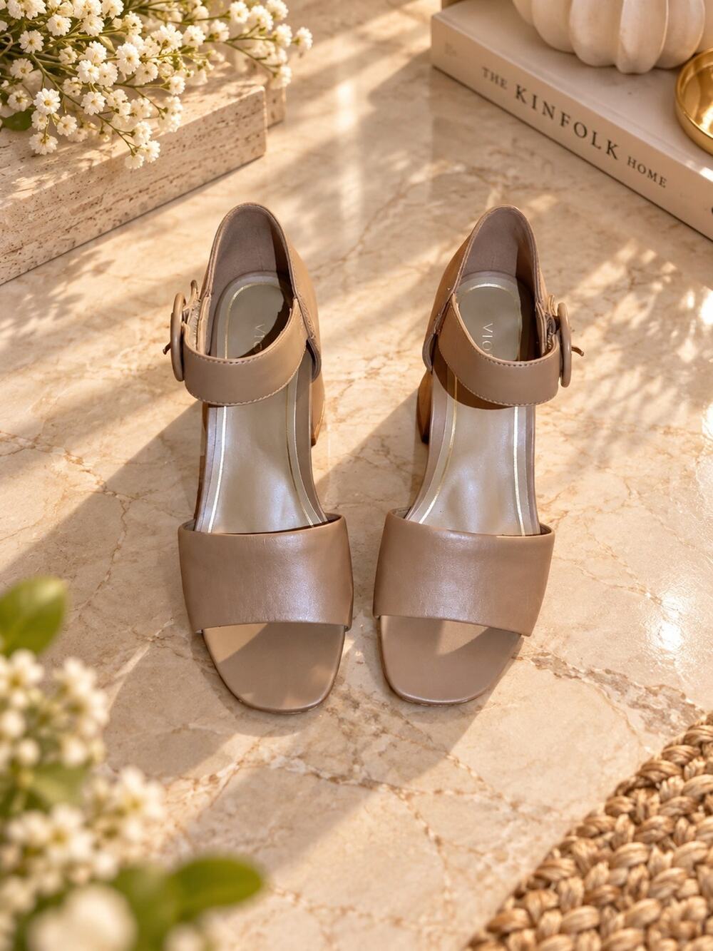 VIONIC Women's Chardonnay Heeled Sandal - Camel Leather NWOT Sz 8.5